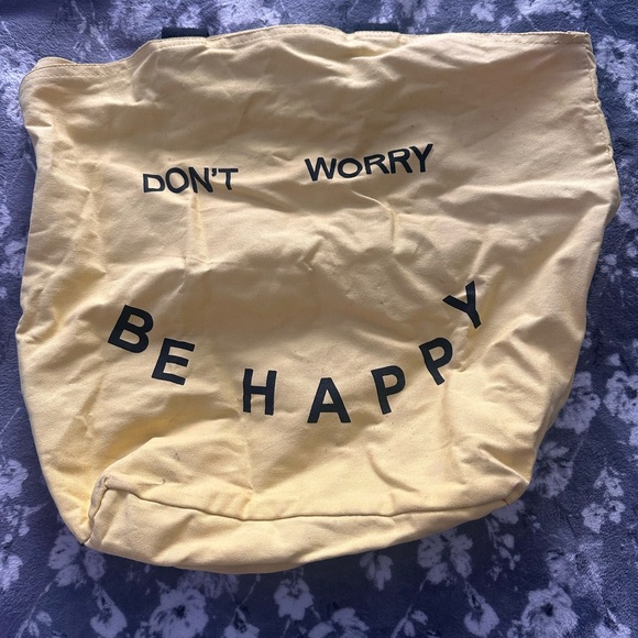 Yellow Tote Bag with Inspirational Text - Picture 1 of 2